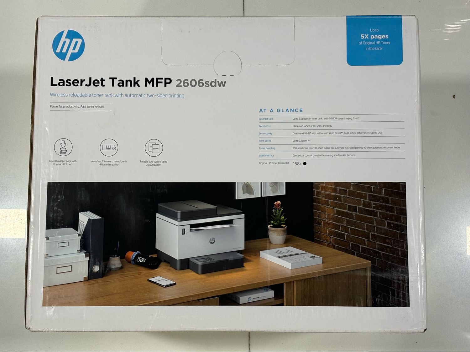 HP 2606sdw Multifunction 22ppm Toner Tank Printer HP 2606sdw Multifunction 22ppm Toner Tank Printer