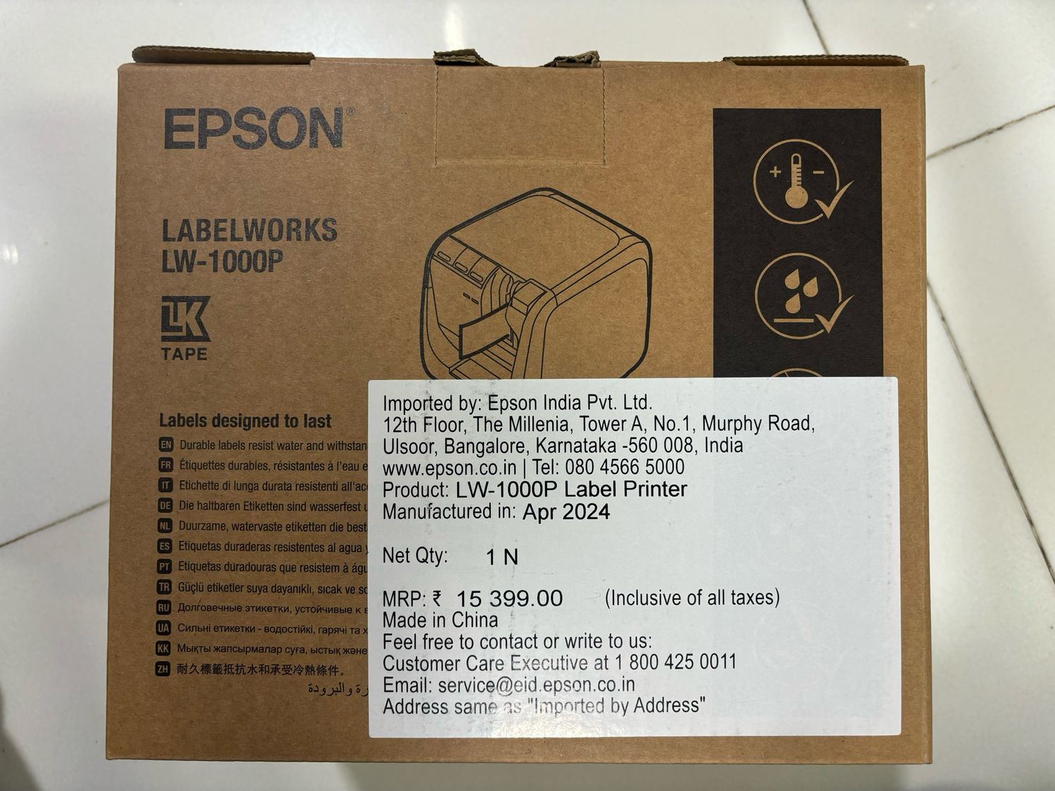 Epson Label Works LW-1000P Label Printer Epson Label Works LW-1000P Label Printer