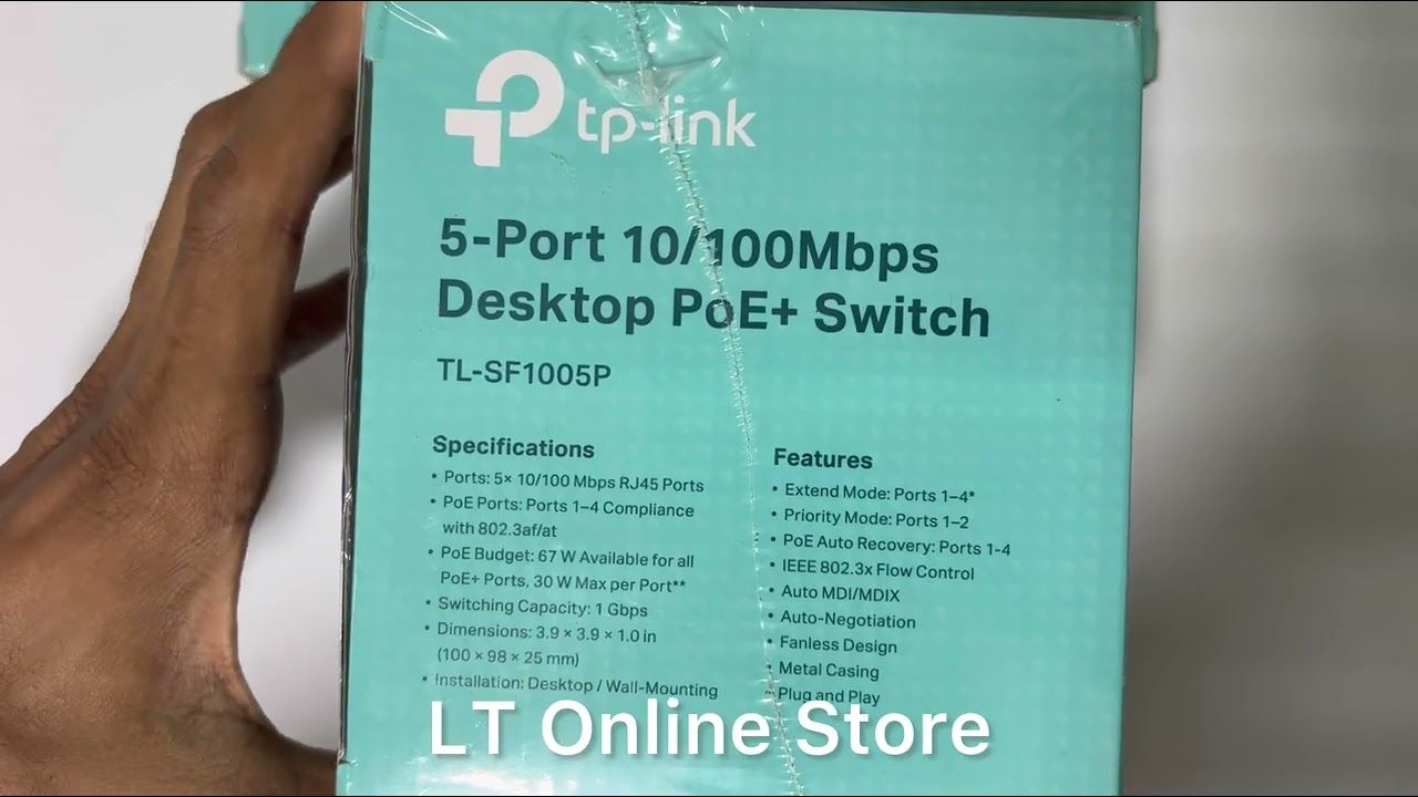 TP Link TL-SF1005P 5-Port Desktop PoE Switch with 4-Port PoE TP Link TL-SF1005P 5-Port Desktop PoE Switch with 4-Port PoE