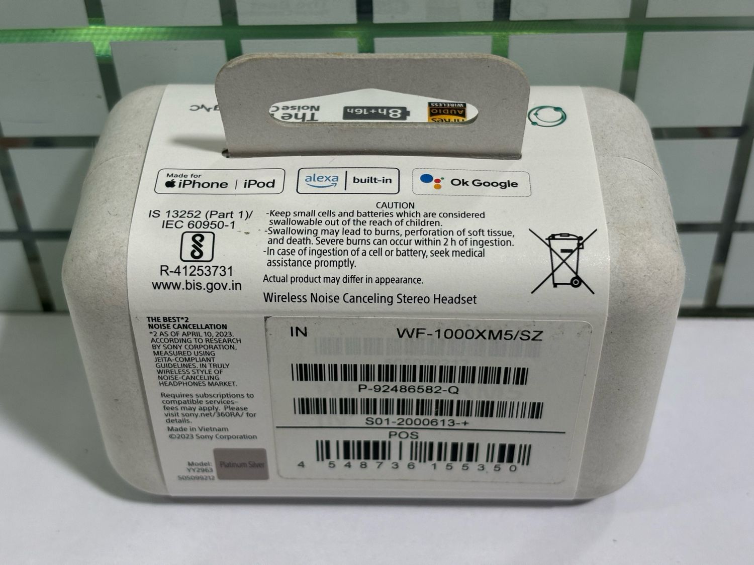 Sony WF-1000XM5 Wireless Noise Canceling Earbuds (Silver)