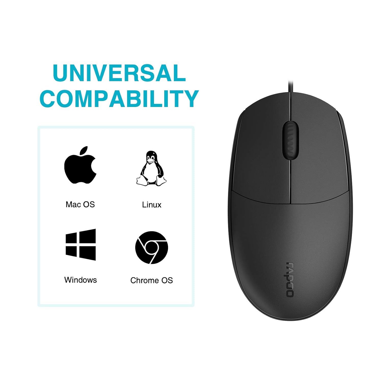 Rapoo N100C Type-C Wired Mouse Rapoo N100C Type-C Wired Mouse