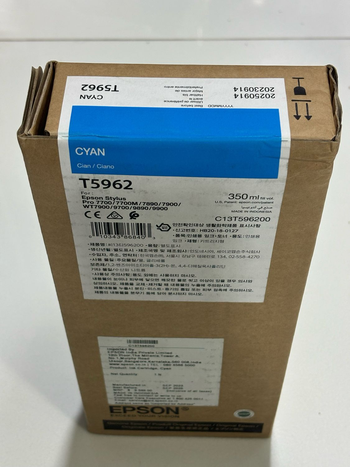 Epson T5962 Cyan Ink Cartridge Epson T5962 Cyan Ink Cartridge