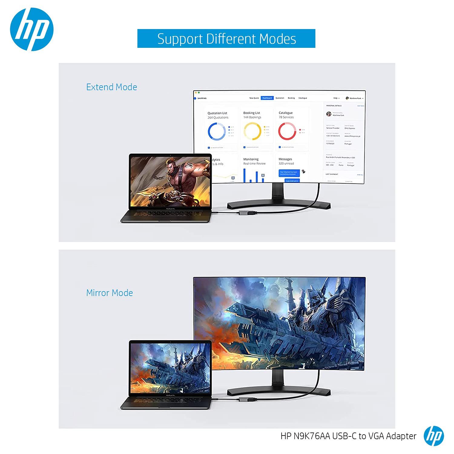 HP USB-C to VGA Adapter