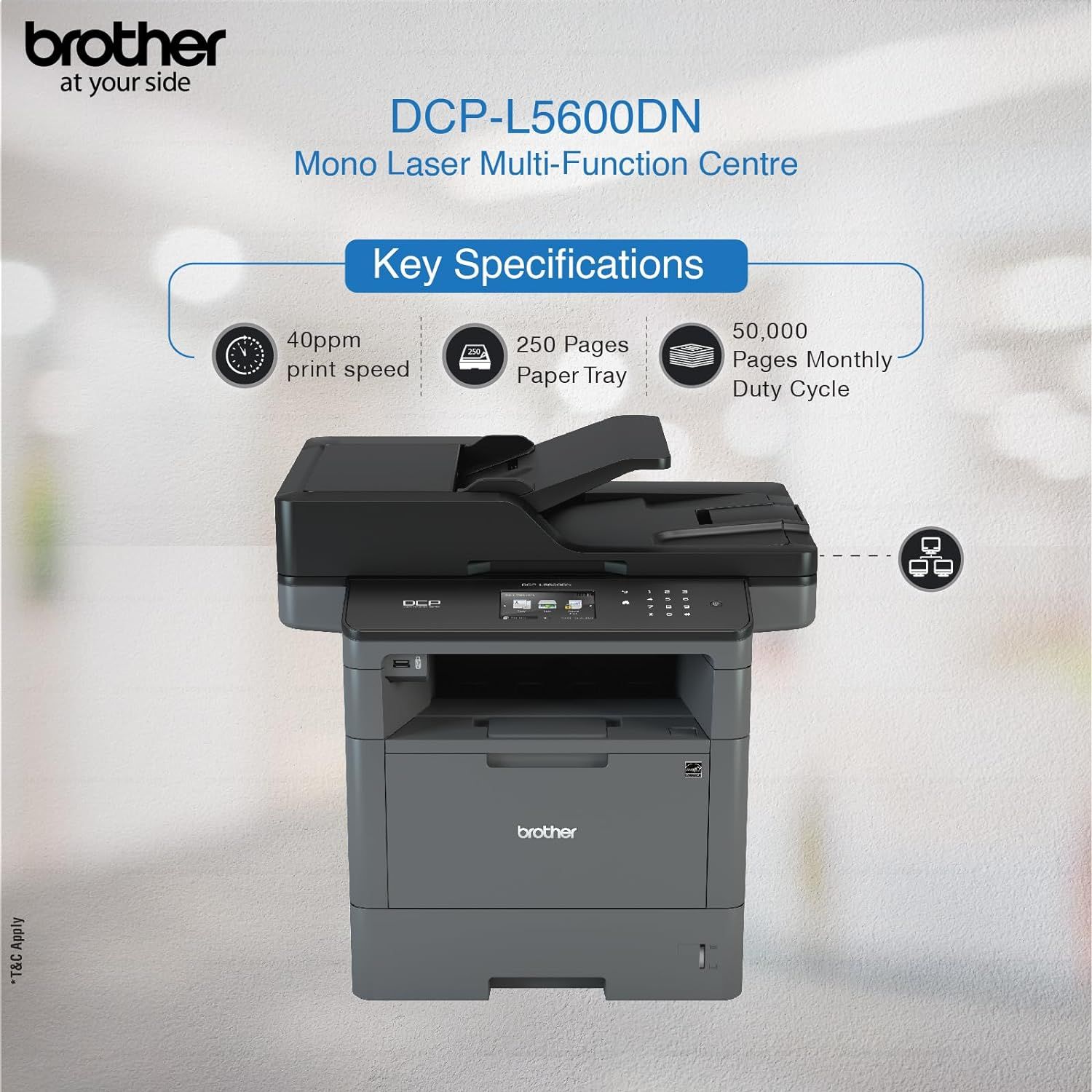 Brother DCP-L5660DN Multi-functions Laserjet Printer