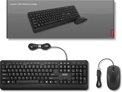 Lenovo 160 Keyboard Mouse (Combo Pack)