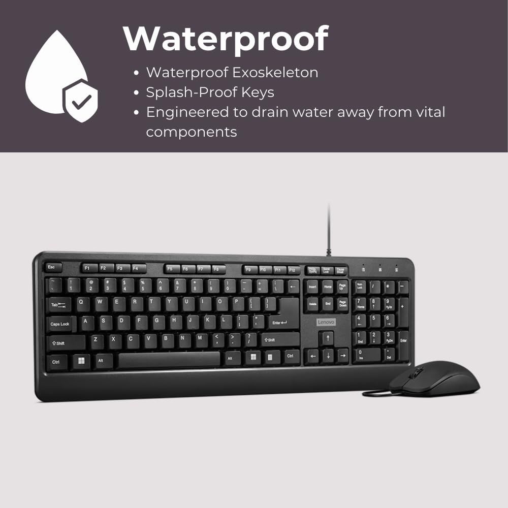 Lenovo 160 Keyboard Mouse (Combo Pack)