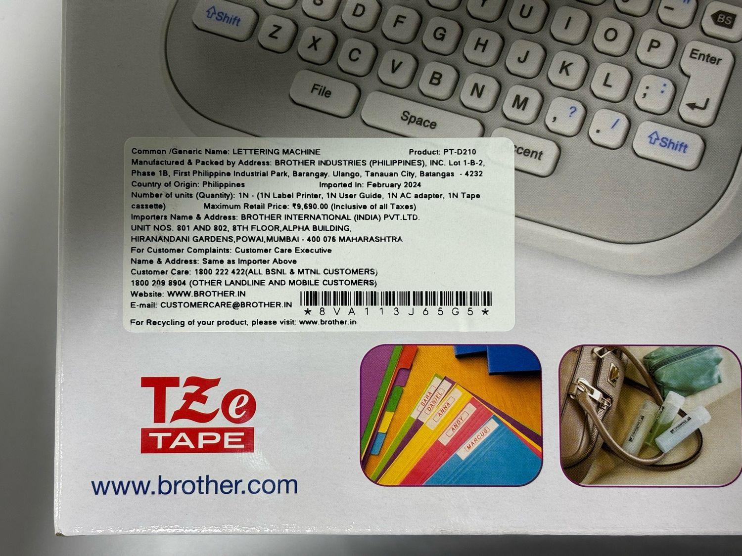 Brother Ptouch PT-D210 Label Printer Brother Ptouch PT-D210 Label Printer