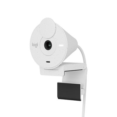Logitech Brio 300 Full Hd Webcam with Privacy Shutter White