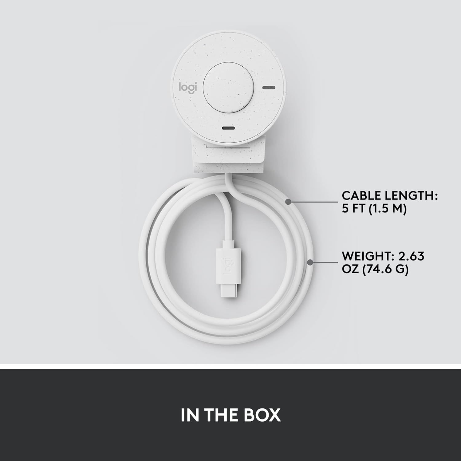 Logitech Brio 300 Full Hd Webcam with Privacy Shutter White