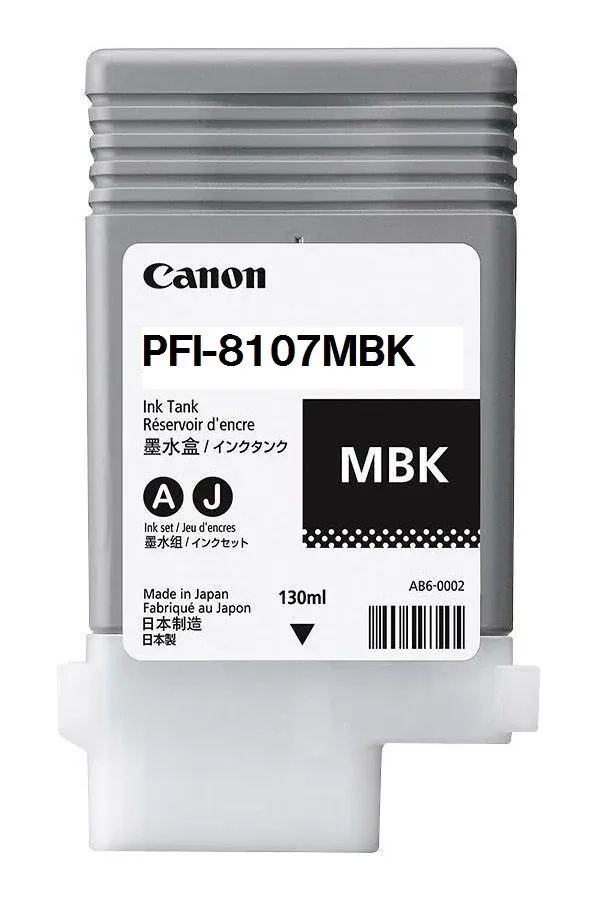 Canon PFI-8107MBK Ink Cartridge, Matte Black, 130ml Canon PFI-8107MBK Ink Cartridge, Matte Black, 130ml