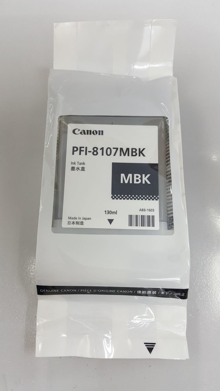 Canon PFI-8107MBK Ink Cartridge, Matte Black, 130ml