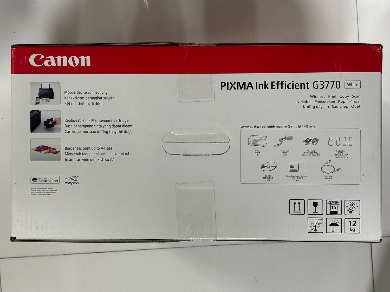 Canon G3770 WiFi Multifunction Ink Tank Printer White