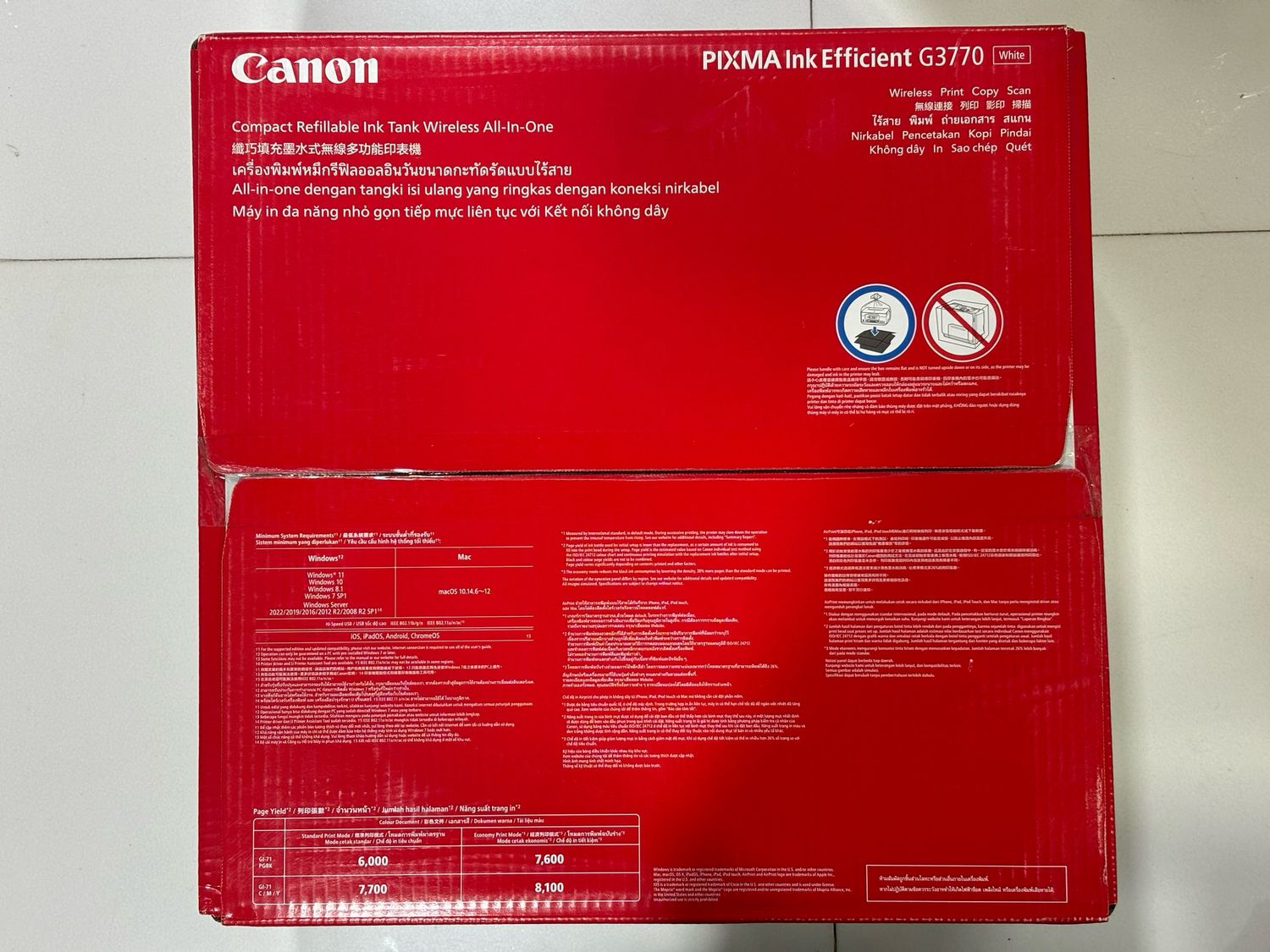 Canon G3770 WiFi Multifunction Ink Tank Printer White