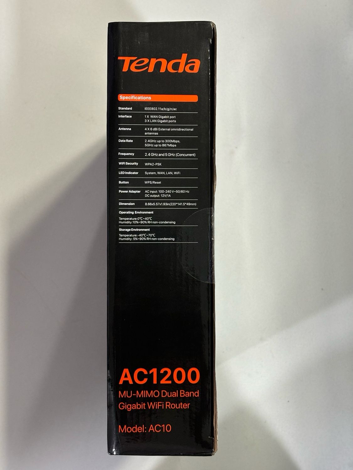 Tenda AC10 Dual Band AC1200 Gigabit Wi-Fi Router Tenda AC10 Dual Band AC1200 Gigabit Wi-Fi Router