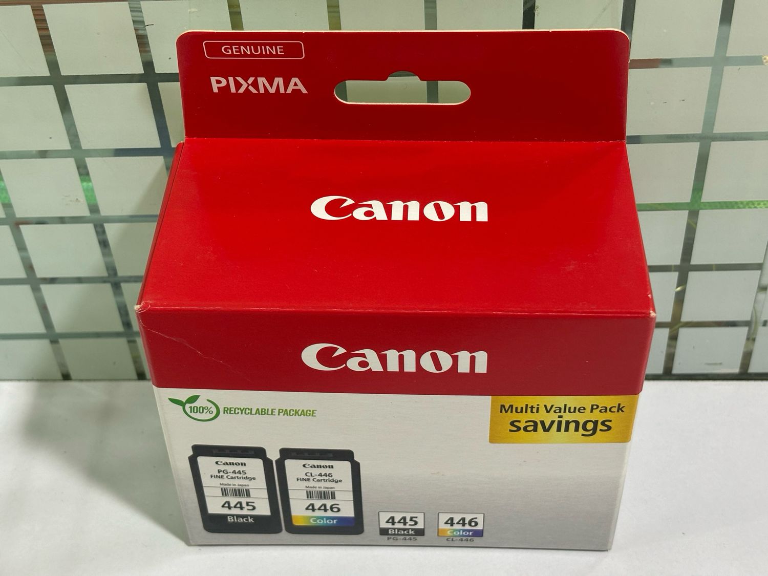 Canon Pixma PG-445 Black CL-446 Tri-Color Combo Pack Ink Cartridge