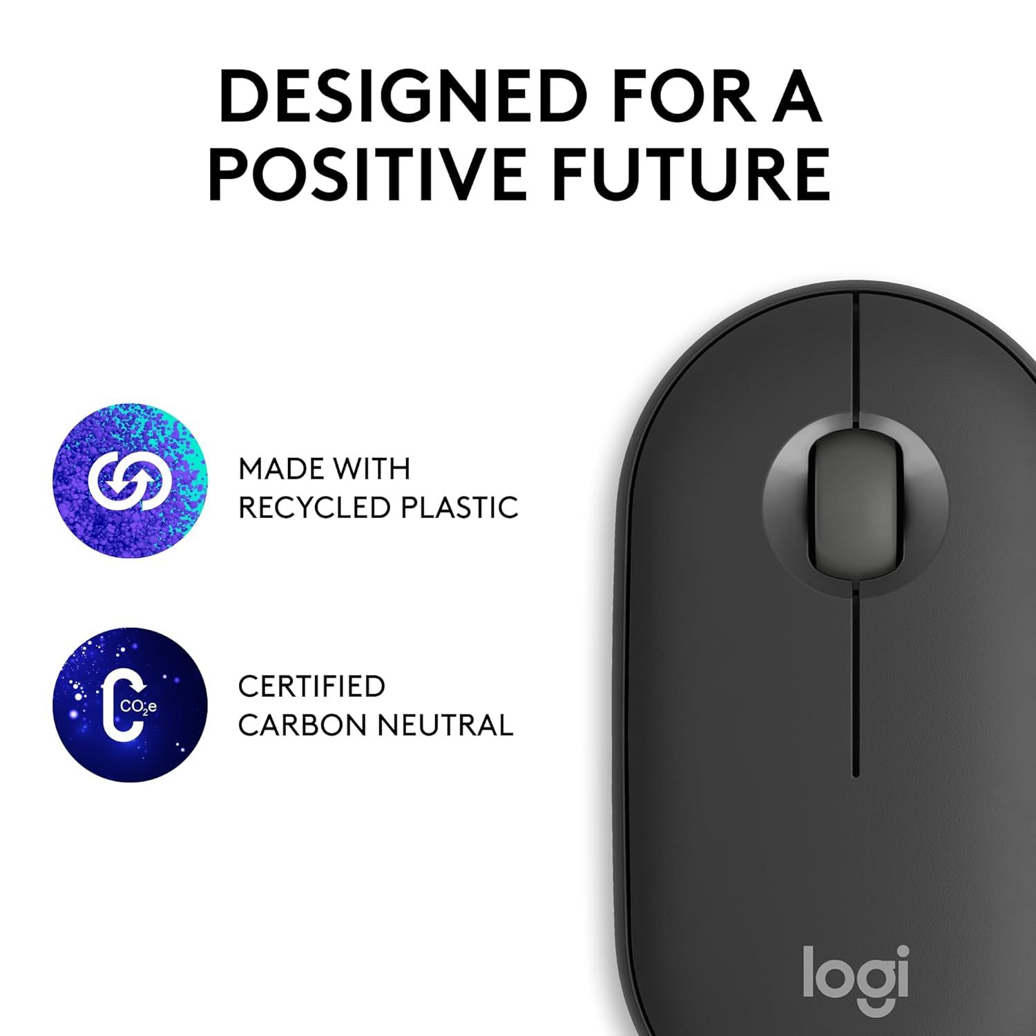 Logitech Pebble Mouse 2 M350s Slim Bluetooth Wireless Mouse