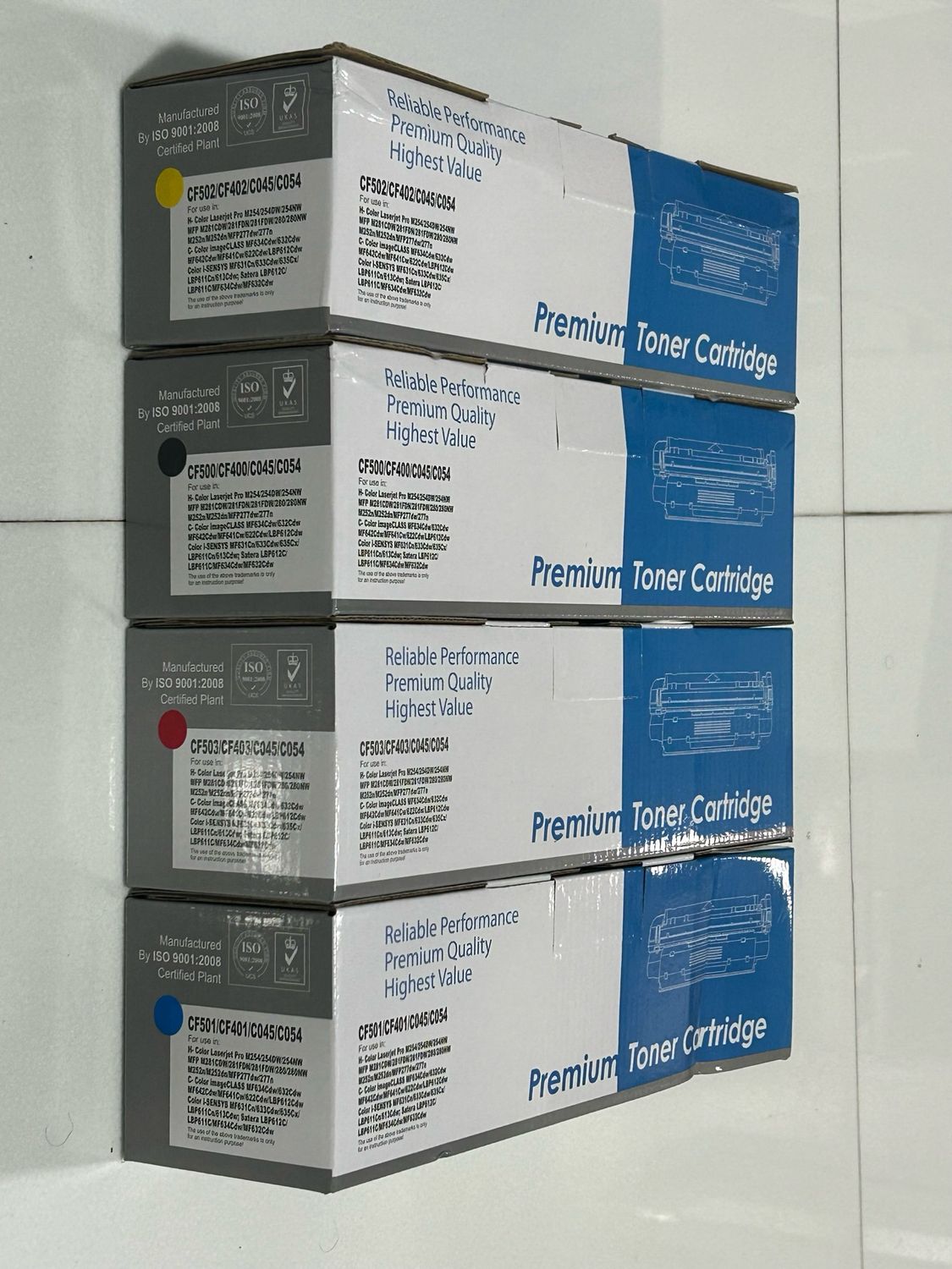 Compatible 045 Set of 4 Color Toner (Canon-MF634/632/612)