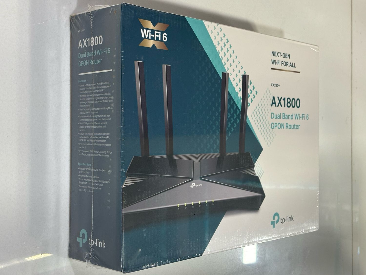 TP Link XX230v AX1800 Wireless VoIP GPON Router TP Link XX230v AX1800 Wireless VoIP GPON Router