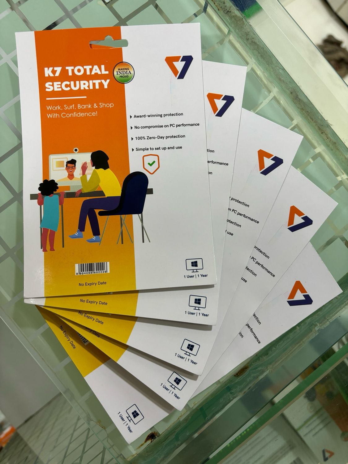 New, 5 User, 1 Year, K7 Total Security