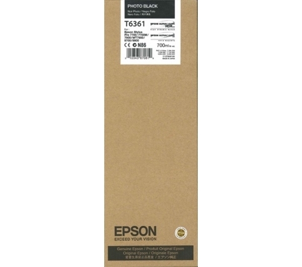 Epson T6367 Ink Cartridge, Light Black, 700ml