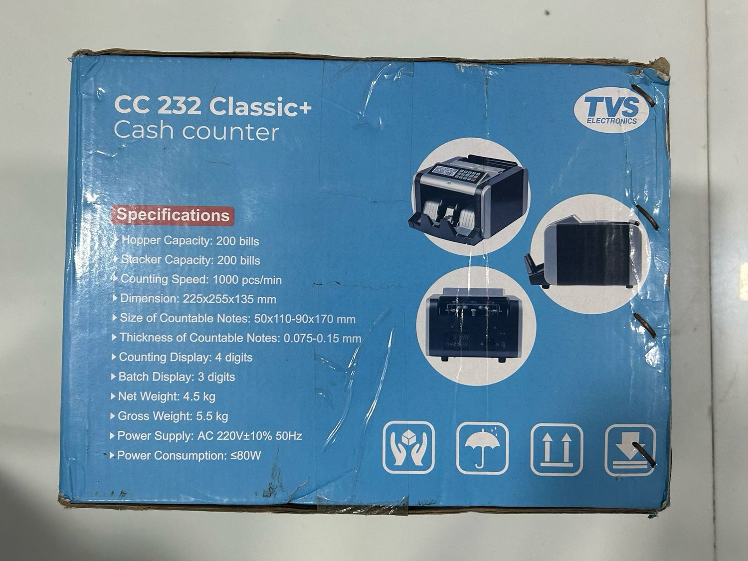 TVS CC-232 Classic Plus Cash Counting Machine TVS CC-232 Classic Plus Cash Counting Machine