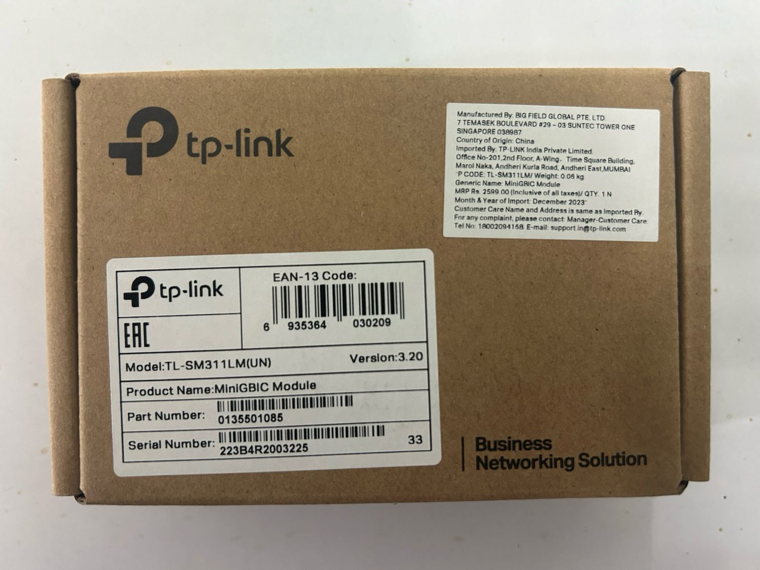 TP Link TL-SM311LM MiniGBIC Module