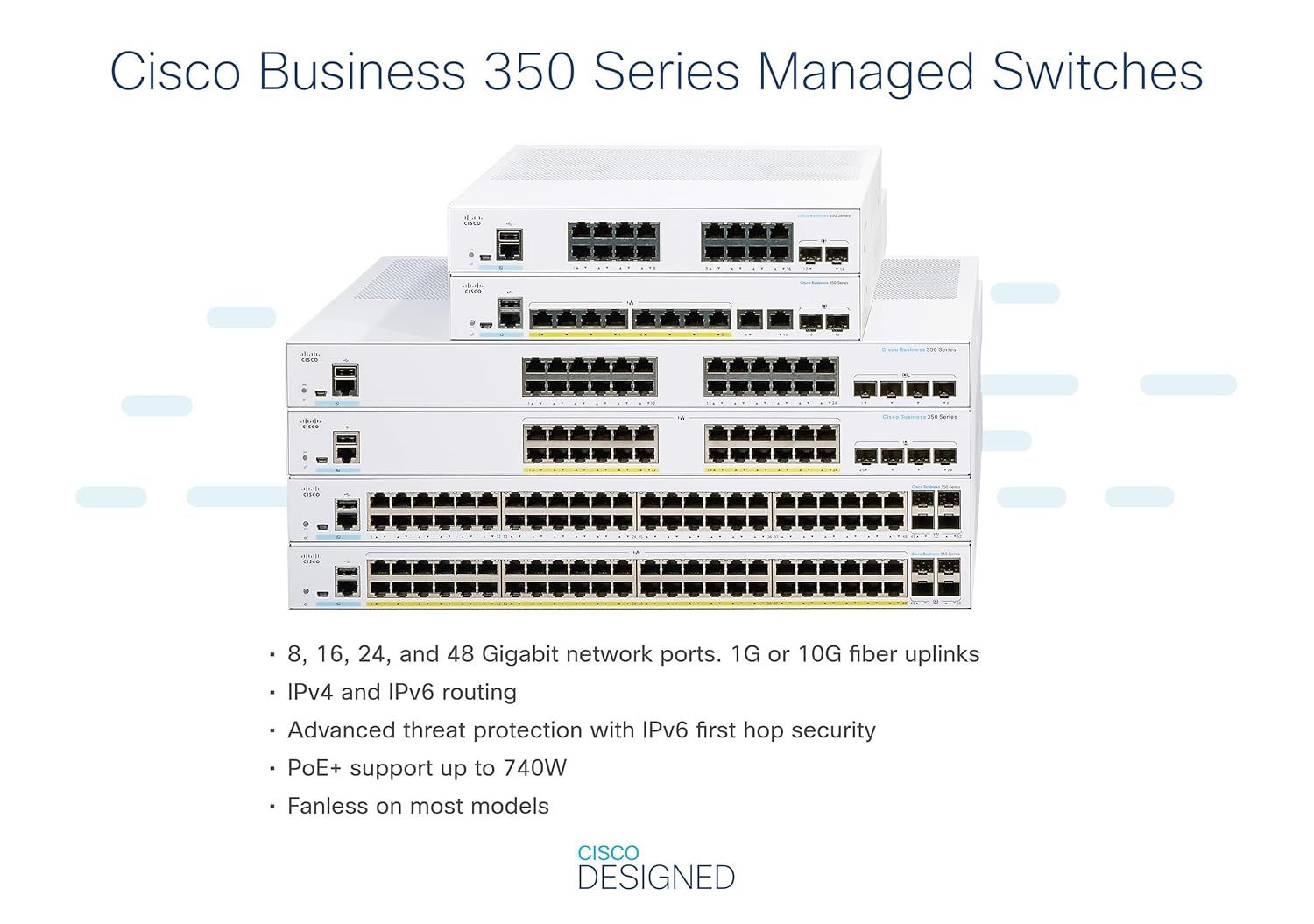 Cisco CBS350-24P-4G 24-Port Managed Switch