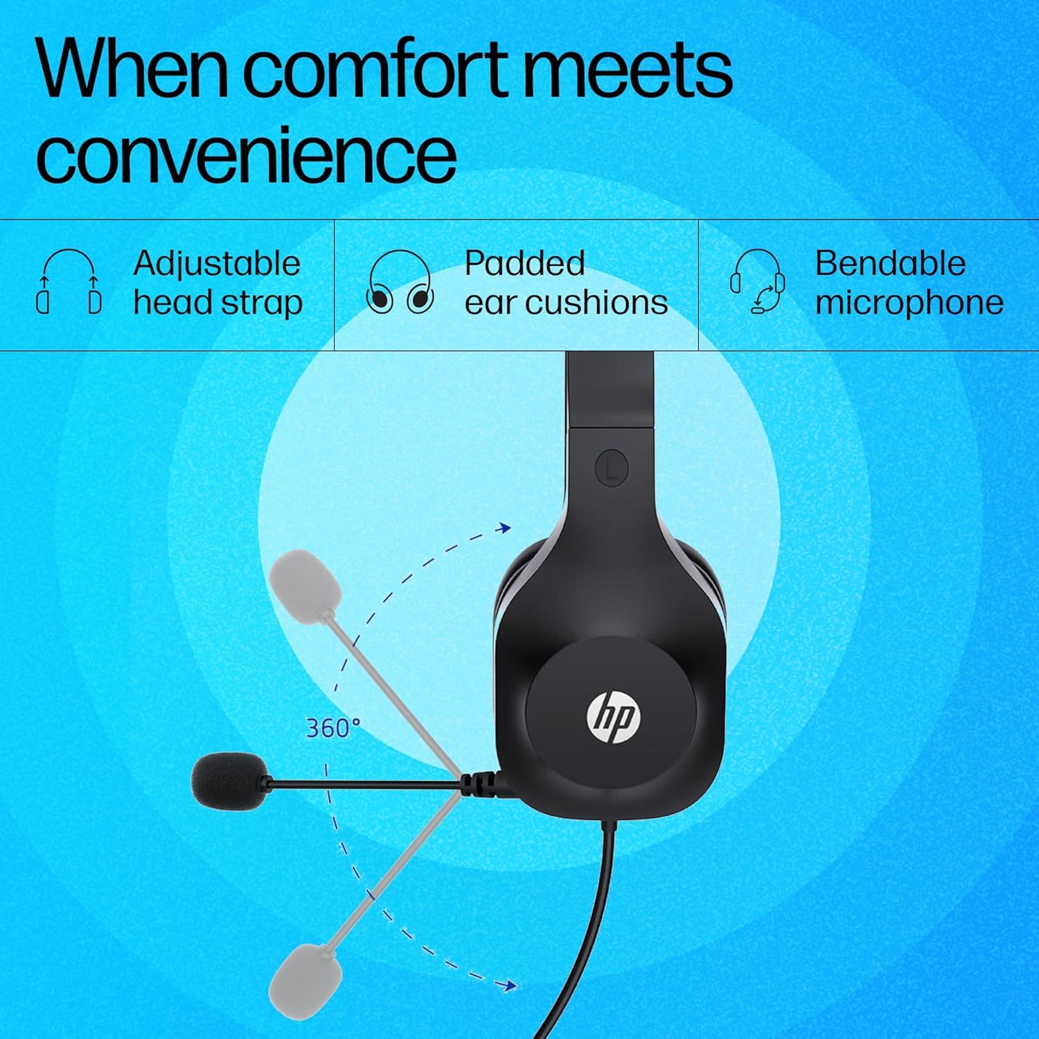 HP H120 Stereo USB Headset (9Z4V9AA)