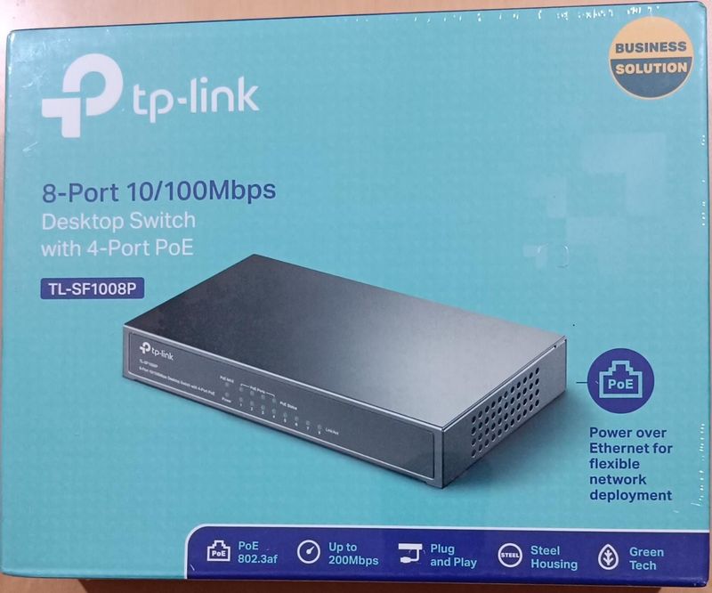 TP-Link TL-SF1008P 100Mbps 8-Port Desktop Switch