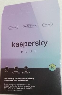 New, 1 User, 3 Year, Kaspersky Plus (internet security)