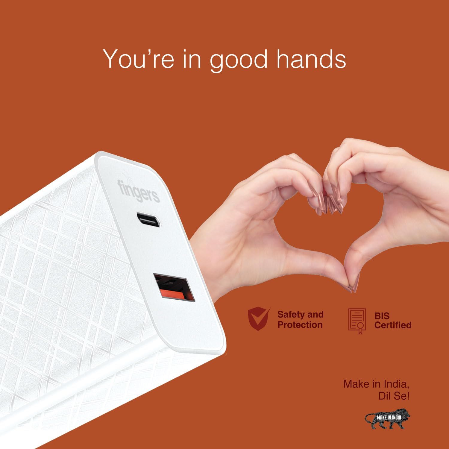 Fingers 27W Adopter (USB+TypeC Post)