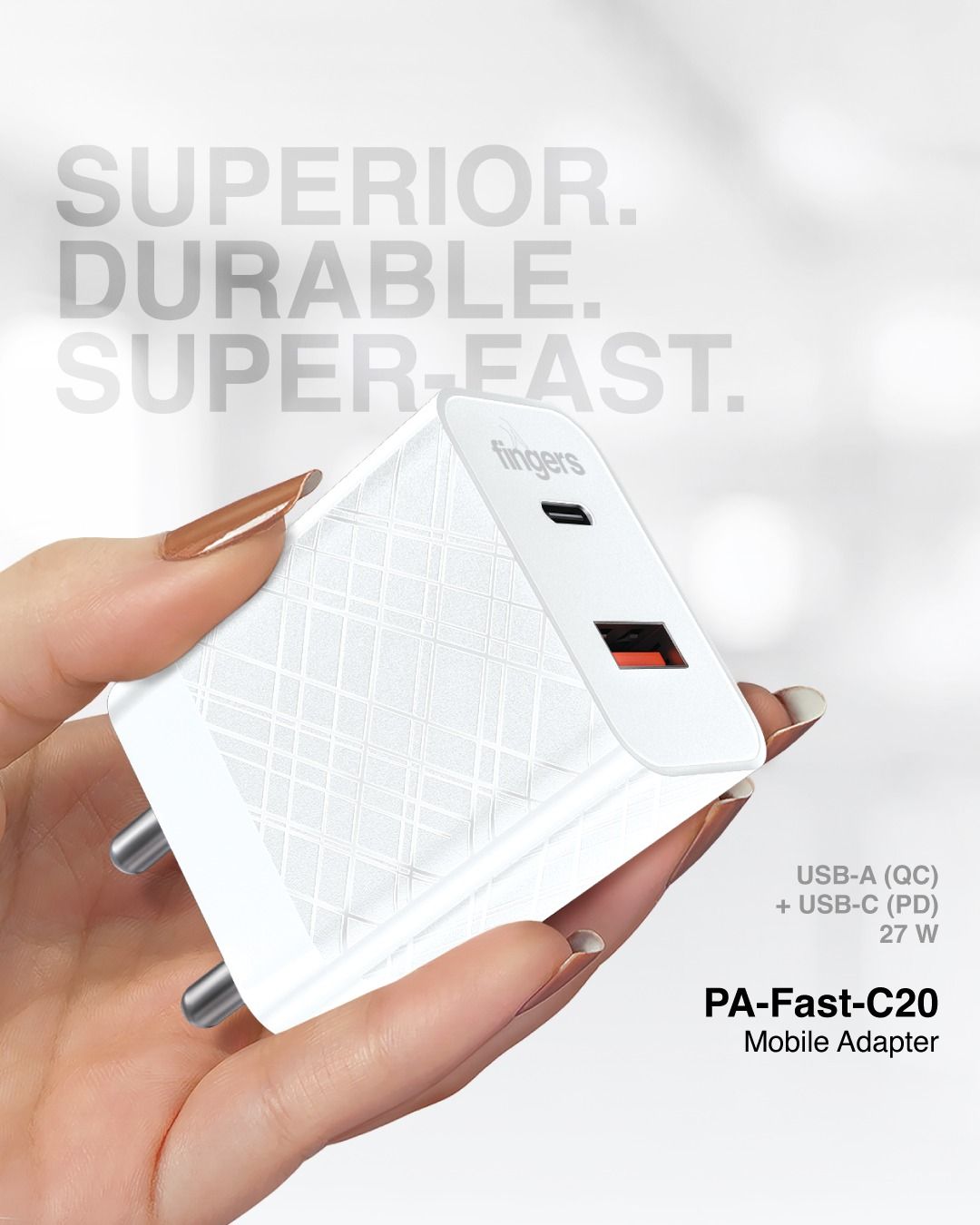27W Adopter (USB+TypeC Post)