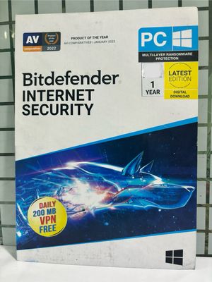 2 User, 1 Year, Bitdefender Internet Security (200MB VPN)