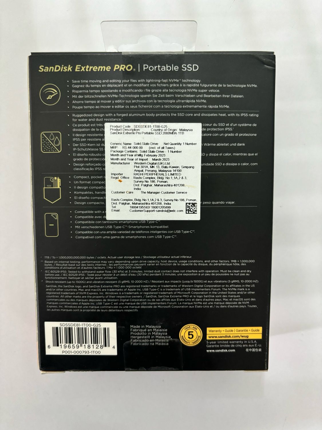 SanDisk 1TB Extreme PRO Portable SSD