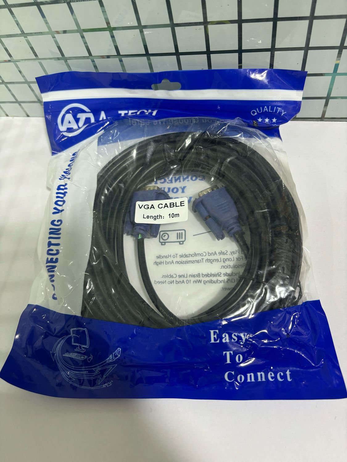 10mtr VGA male to male Cable, Black 10mtr VGA male to male Cable, Black