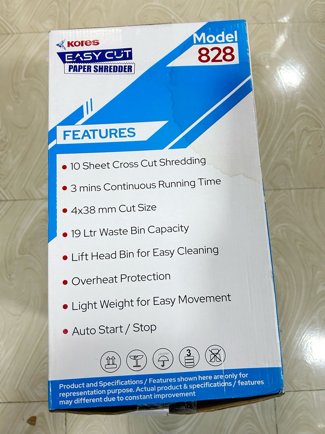 Kores Paper Shredder 10-Sheet Easycut 828 Kores Paper Shredder 10-Sheet Easycut 828