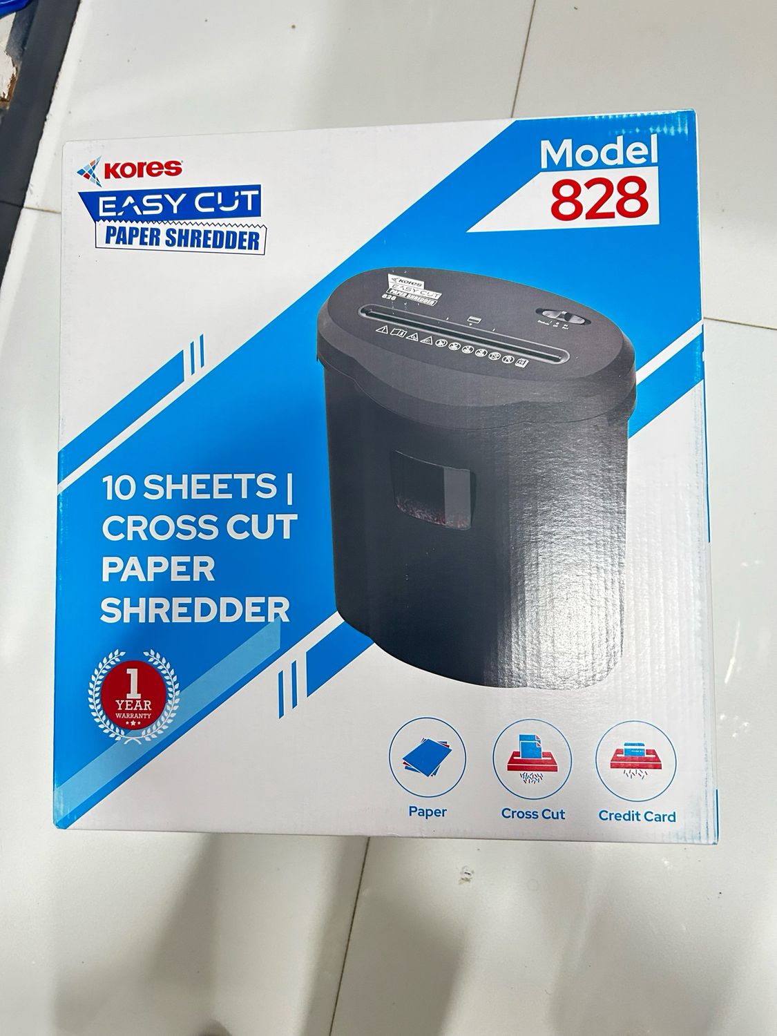 Kores Paper Shredder 10-Sheet Easycut 828 Kores Paper Shredder 10-Sheet Easycut 828