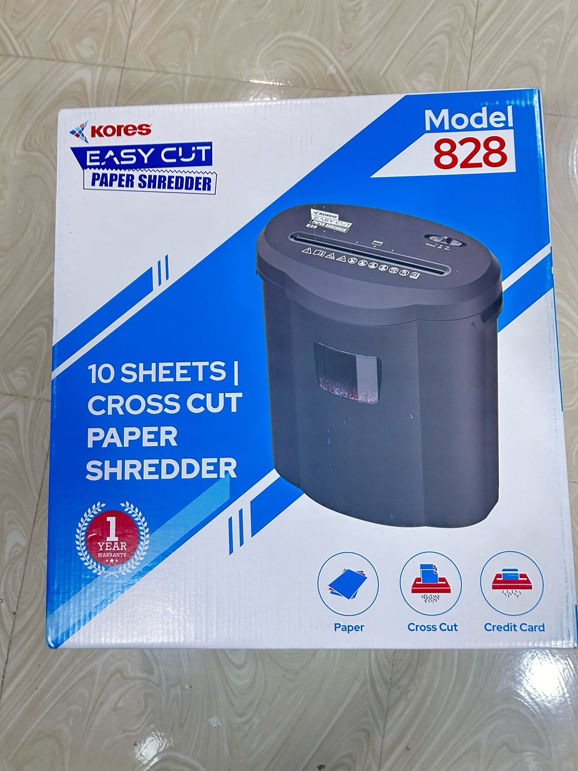Kores Paper Shredder 10-Sheet Easycut 828 Kores Paper Shredder 10-Sheet Easycut 828