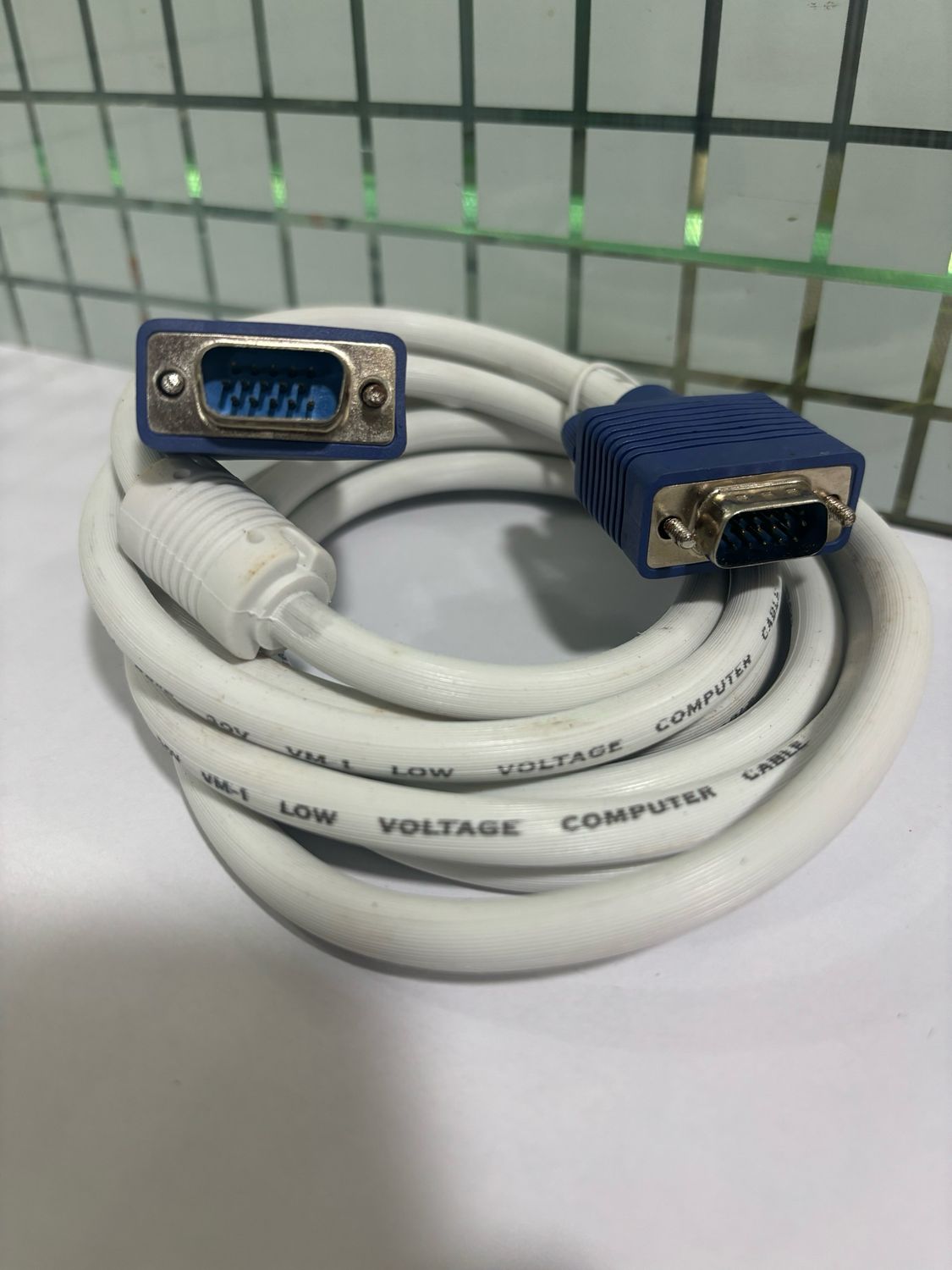 1.5mtr VGA male to male Cable, White 1.5mtr VGA male to male Cable, White