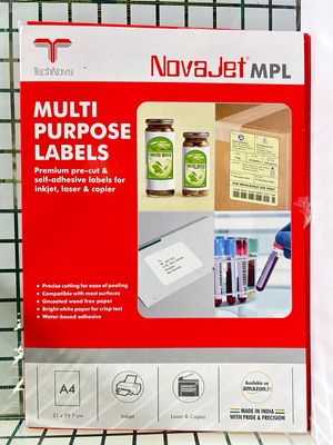 Novajet A4 Size Labels (Pack of 100sheets)