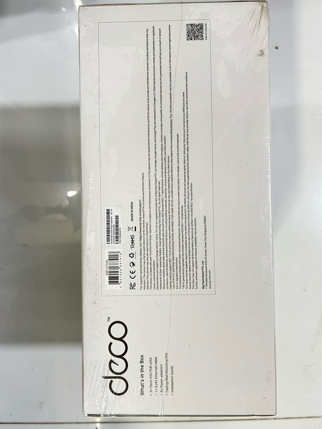 TP-Link Deco X50-PoE AX3000 WiFi 6 System with PoE Pack Of 3 TP-Link Deco X50-PoE AX3000 WiFi 6 System with PoE Pack Of 3