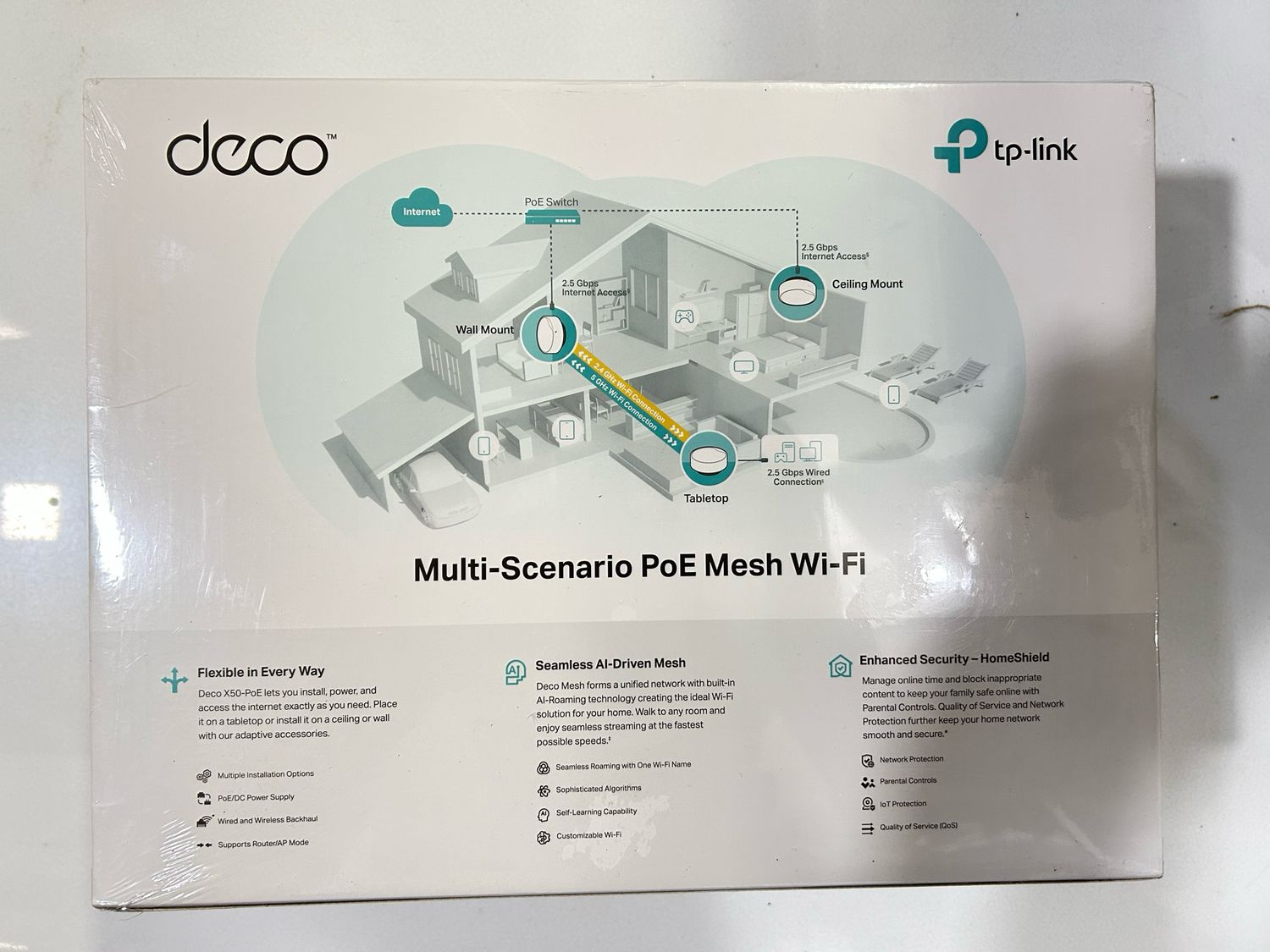 TP-Link Deco X50-PoE AX3000 WiFi 6 System with PoE Pack Of 3 TP-Link Deco X50-PoE AX3000 WiFi 6 System with PoE Pack Of 3