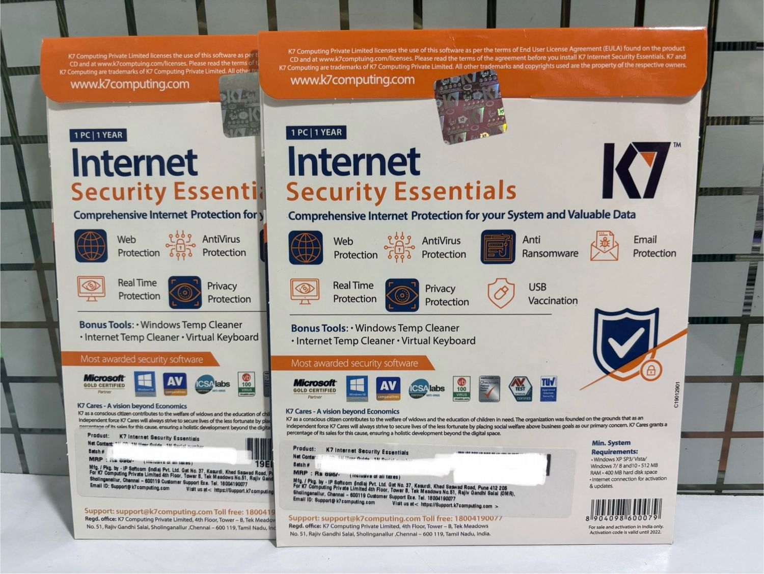 2 User, 1 Year, K7 Internet Security Essentials