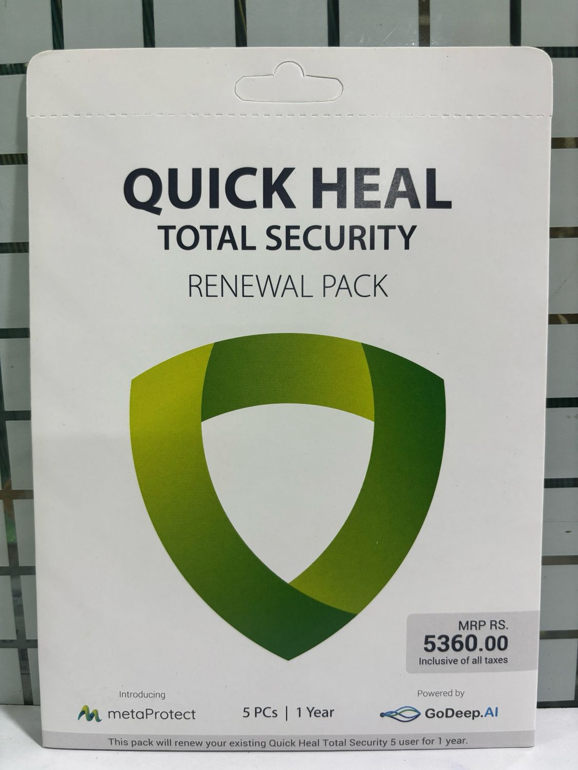 Renewal, 5 User, 1 Year, Quick Heal Total Security