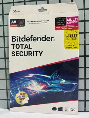 Renewal, 1 User, 2 Year, Bitdefender Total Security (200MB VPN)