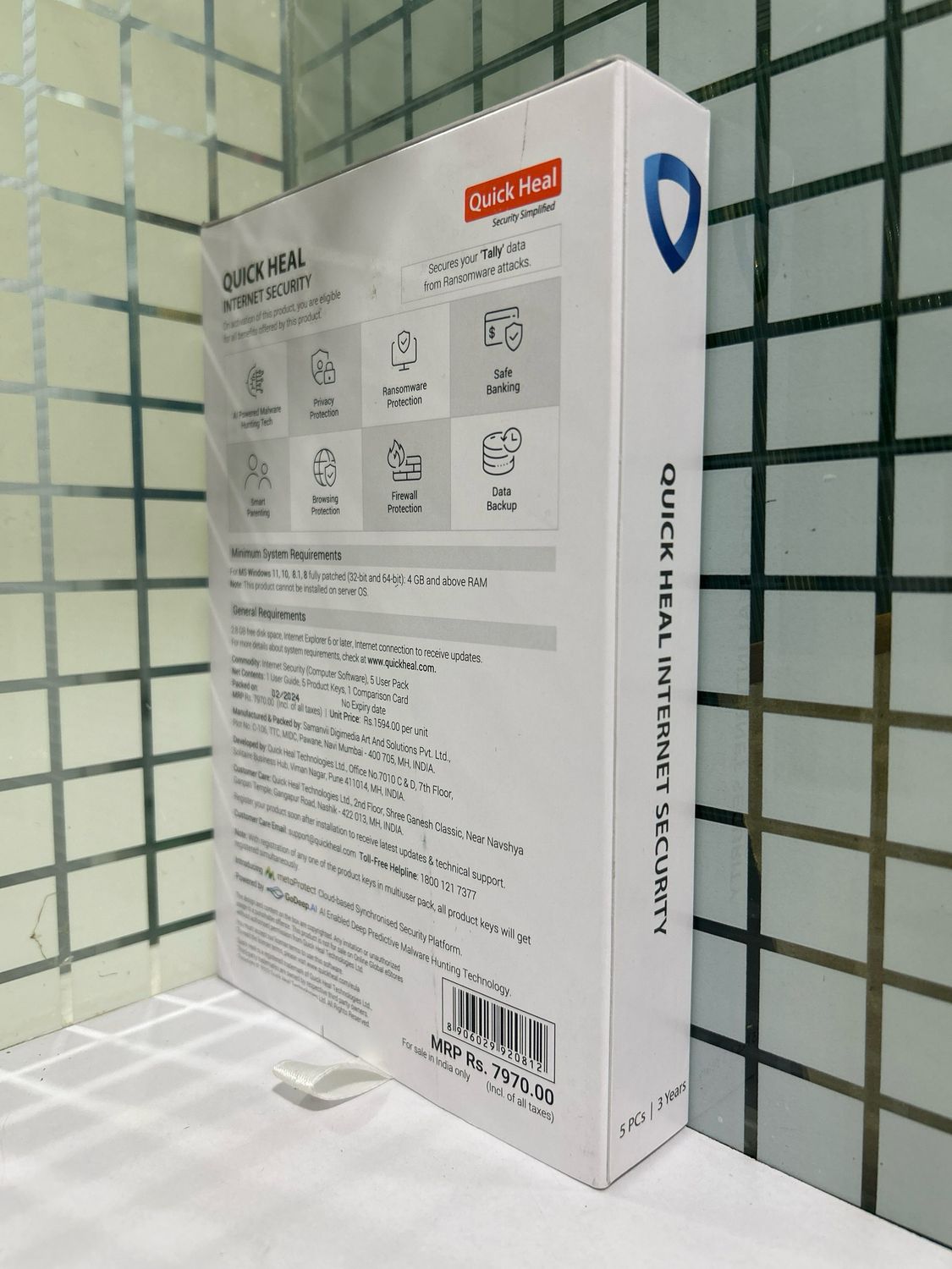 New, 5 User, 3 Year, Quick Heal Internet Security