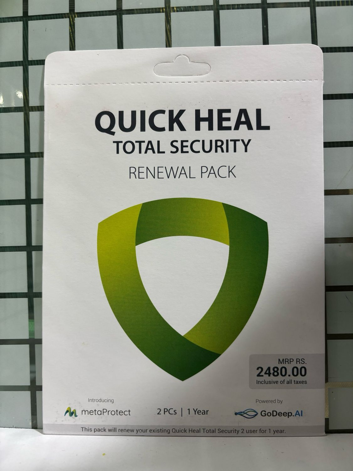 Renewal, 2 User, 1 Year, Quick Heal Total Security