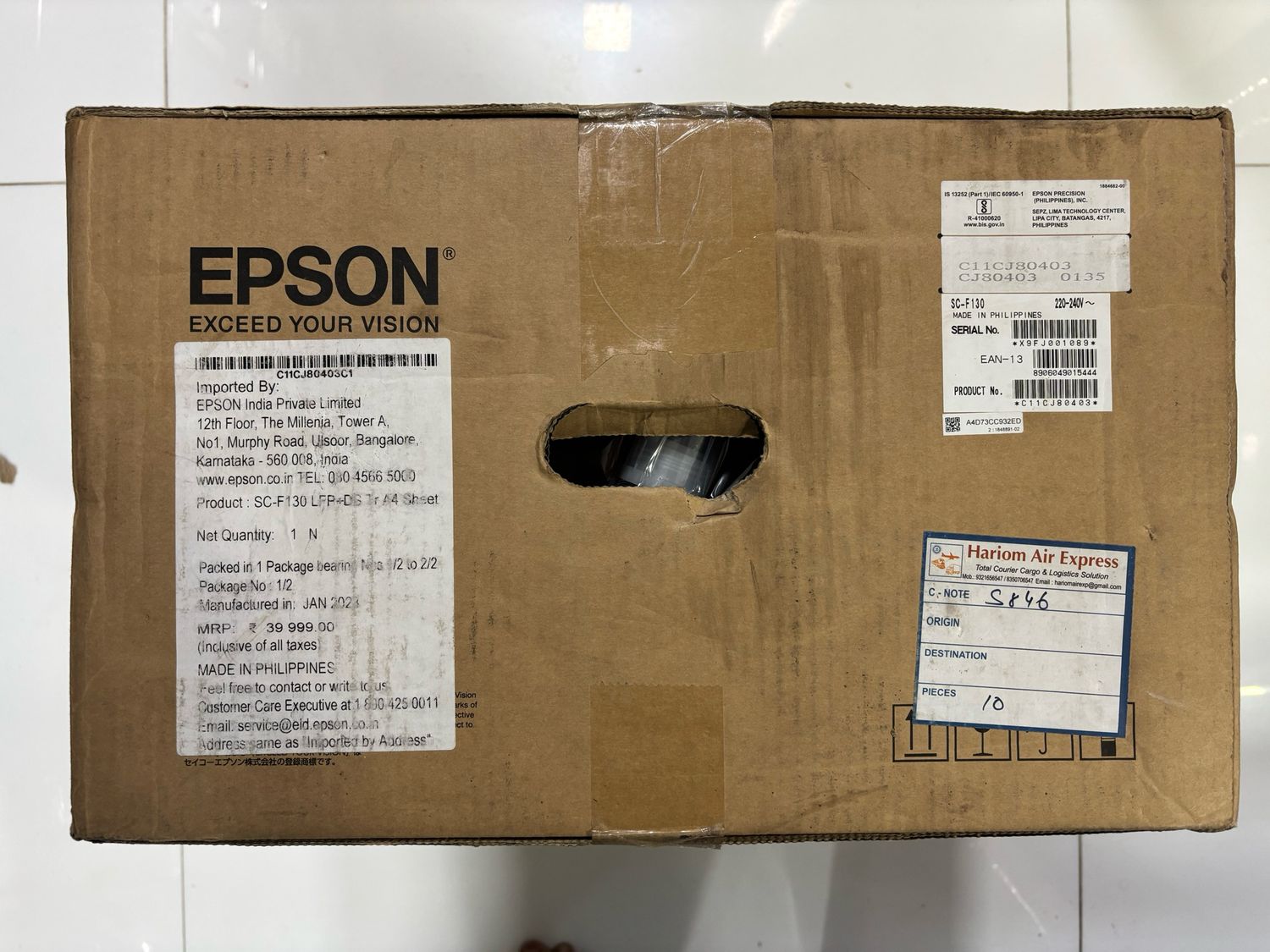 Epson SureColor SC-F130 A4 Dye Sublimation Textile Printer