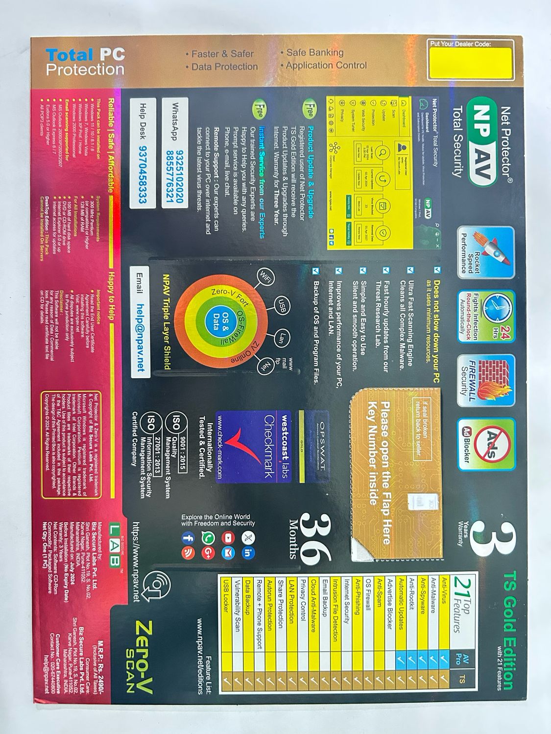 Renewal, 1 User, 3 Year, Net Protector Total Security (NP-AV) Renewal, 1 User, 3 Year, Net Protector Total Security (NP-AV)