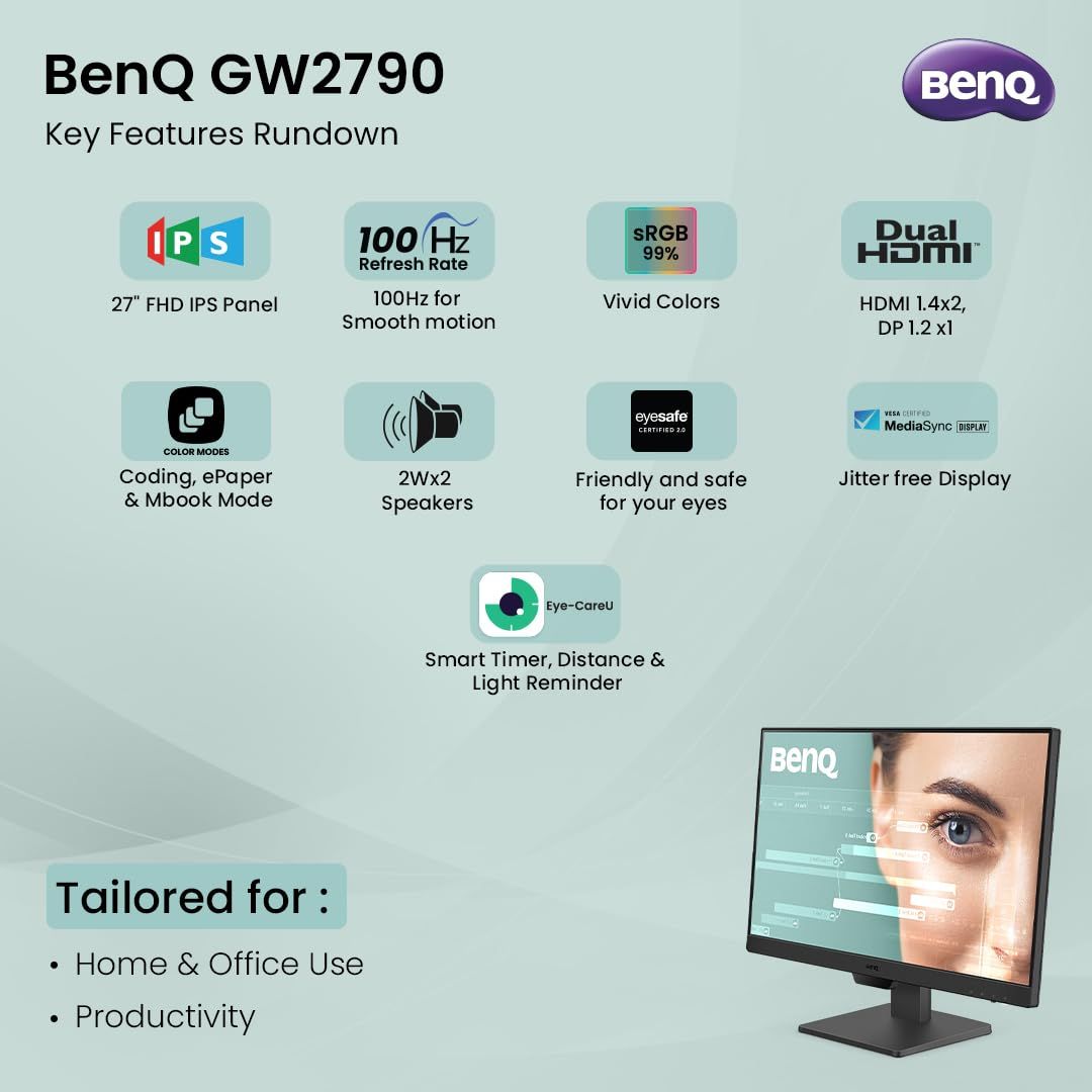 BenQ GW2790 27" 1920x1080p FHD IPS Monitor
